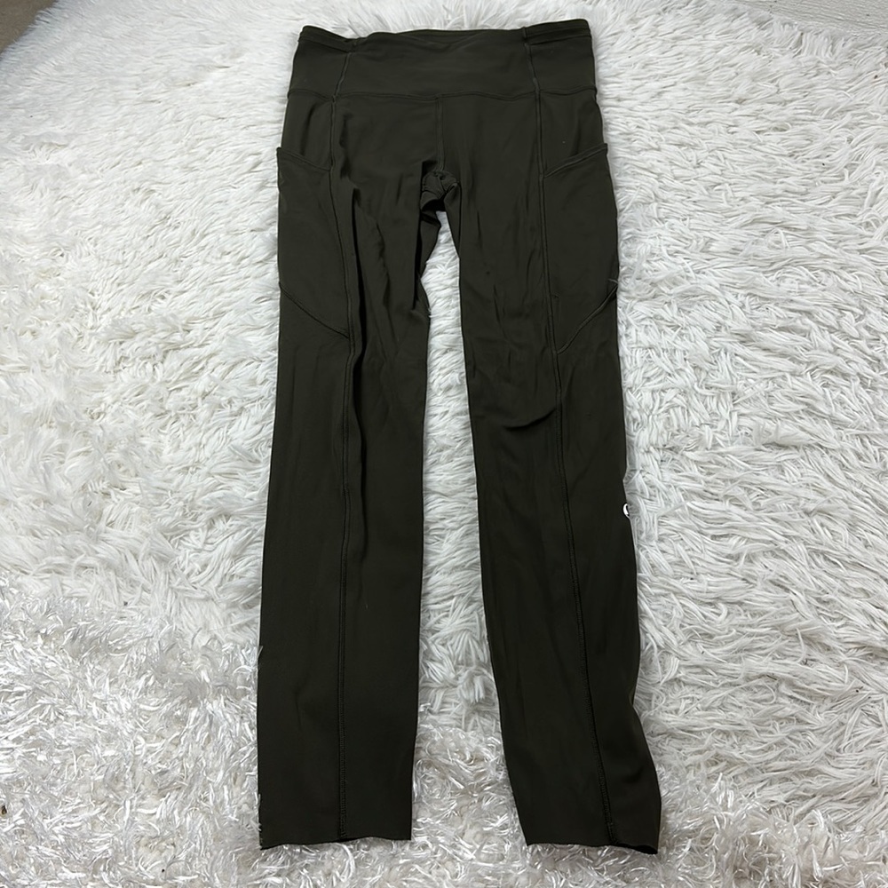 Lululemon Fast and Free Tight II 25" *Non-Reflective Nulux Dark Olive